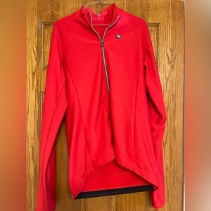 Giordana Men’s Cycling Jacket Jersey Red Full Zip Long Sleeve 3XL Made in Italy